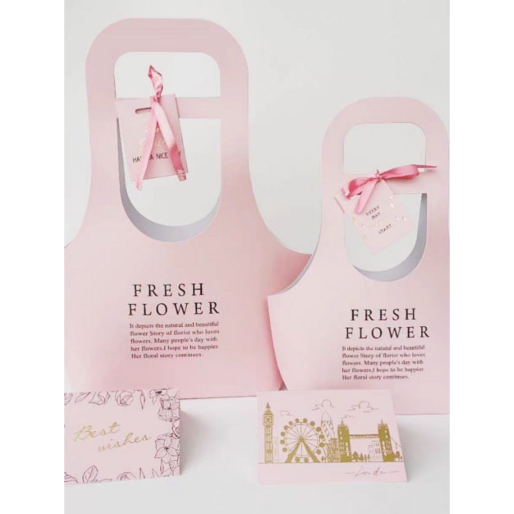 Túi xách cắm hoa, đựng nước nghệ thuật làm quà tặng Fresh Flower - Mẫu Hot 2023