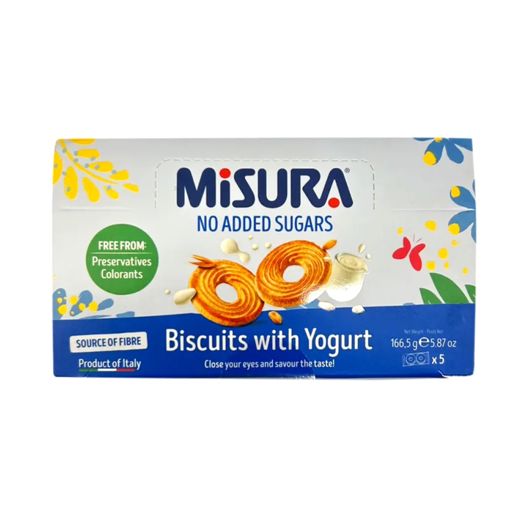Bánh Quy Sữa Chua Không Đường, Biscuits with Yogurt, No Added Sugars, 5.87 oz  - MISURA