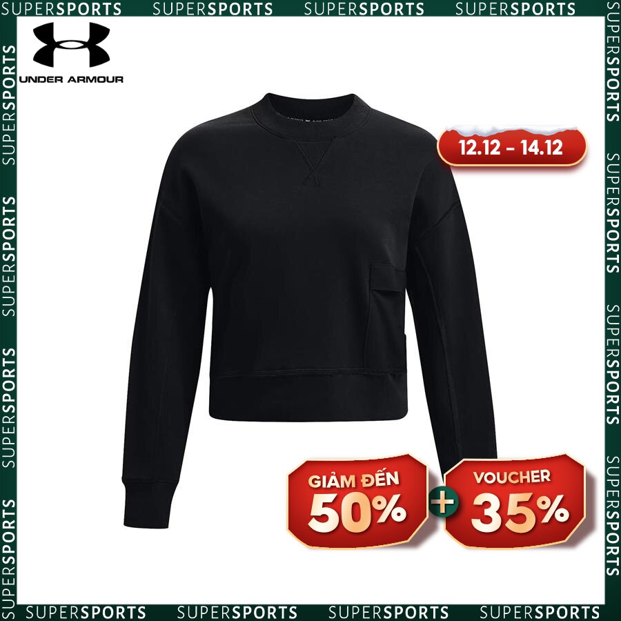 Áo thun tay dài thể thao nữ Under Armour Project Rock Fleece - 1365989-001
