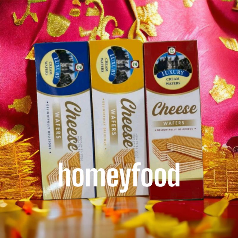 Bánh Xốp Cheese Wafers - 3 màu lên giỏ quà tết đẹp - sẵn hàng giao Hỏa Tốc