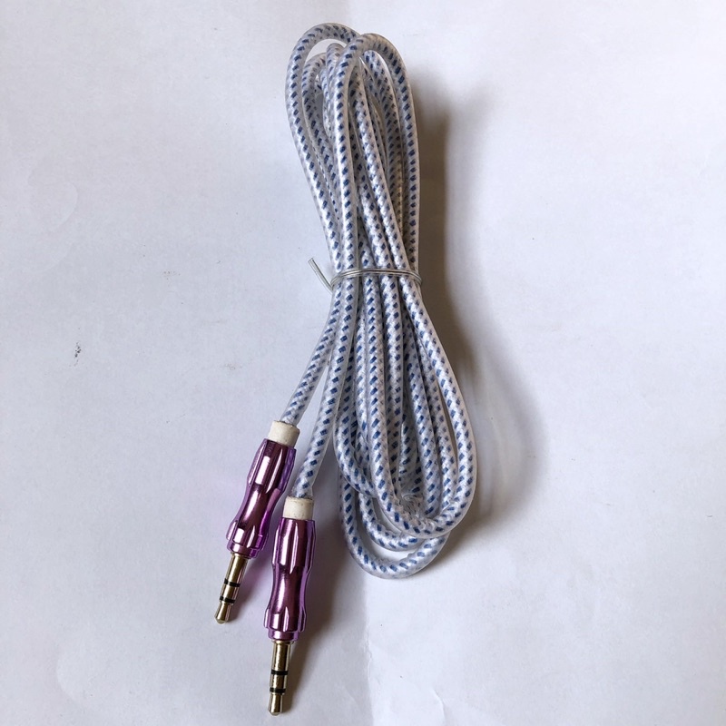 Jack Cắm 2 Đầu 3.5mm - Dây Cáp Âm Thanh AUX 2 Đầu 3.5mm - Cáp Dù Siêu Bền, Dây loa 2 đầu 3.5 bọc dù loại dài 1m8 xịn xò