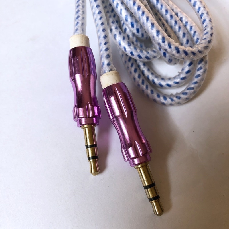 Jack Cắm 2 Đầu 3.5mm - Dây Cáp Âm Thanh AUX 2 Đầu 3.5mm - Cáp Dù Siêu Bền, Dây loa 2 đầu 3.5 bọc dù loại dài 1m8 xịn xò