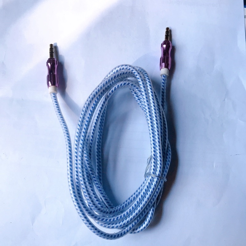 Jack Cắm 2 Đầu 3.5mm - Dây Cáp Âm Thanh AUX 2 Đầu 3.5mm - Cáp Dù Siêu Bền, Dây loa 2 đầu 3.5 bọc dù loại dài 1m8 xịn xò