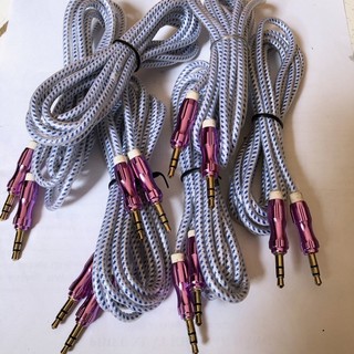 Jack cắm 2 đầu 3.5mm - dây cáp âm thanh aux 2 đầu 3.5mm - cáp dù siêu bền, dây loa 2 đầu 3.5 bọc dù loại dài 1m8 xịn xò