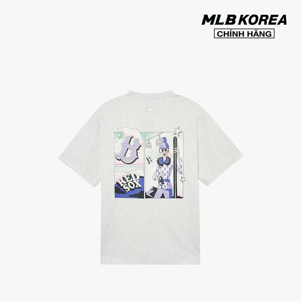 MLB - Áo thun unisex cổ tròn tay ngắn phom suông hiện đại 3ATSL0134-43MGL