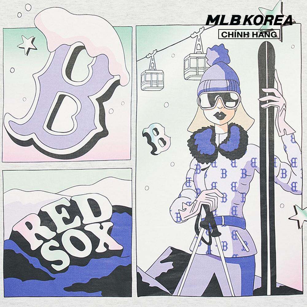 MLB - Áo thun unisex cổ tròn tay ngắn phom suông hiện đại 3ATSL0134-43MGL