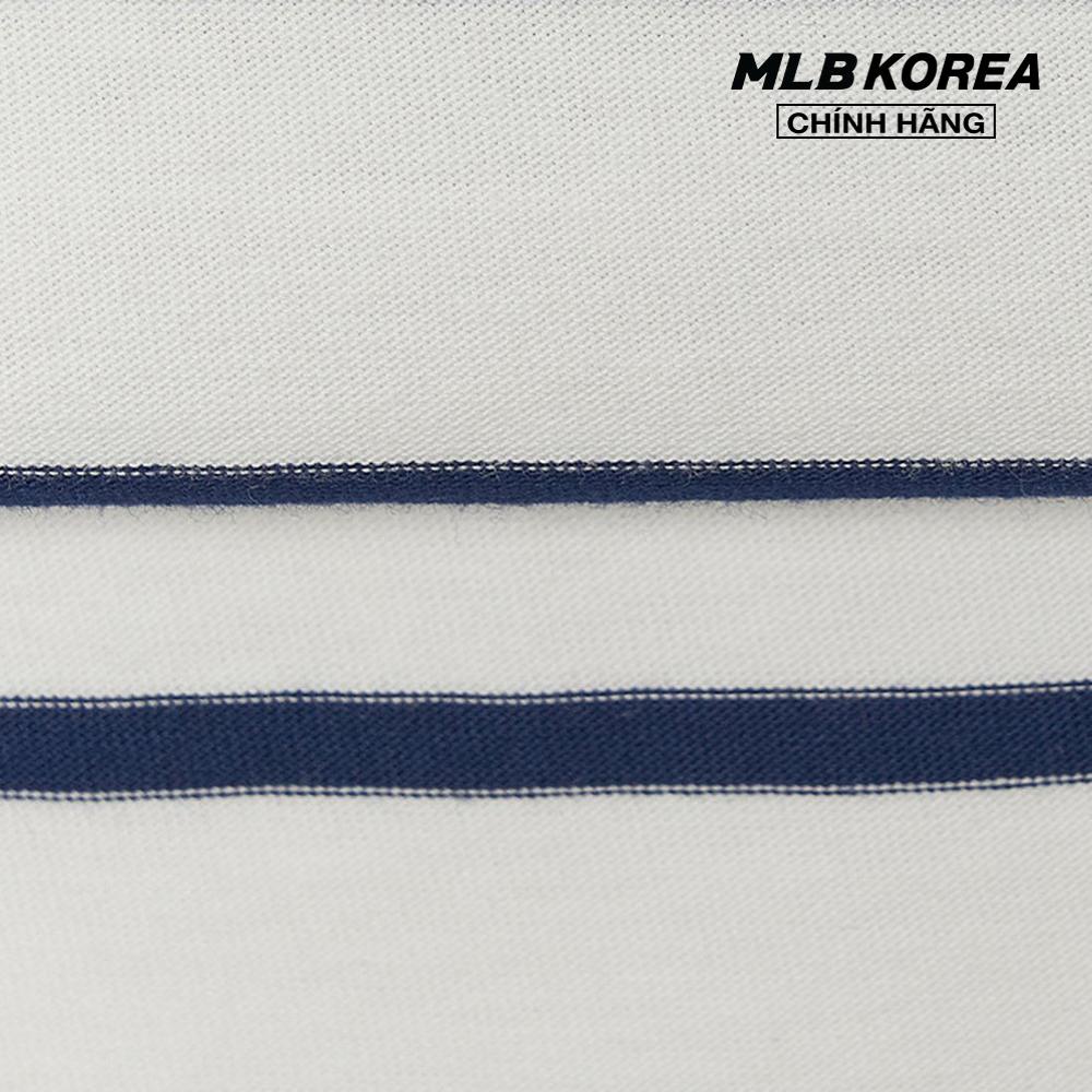 MLB - Áo thun unisex cổ tròn tay ngắn kẻ sọc ngang trẻ trung 3ATSB3033-07IVS