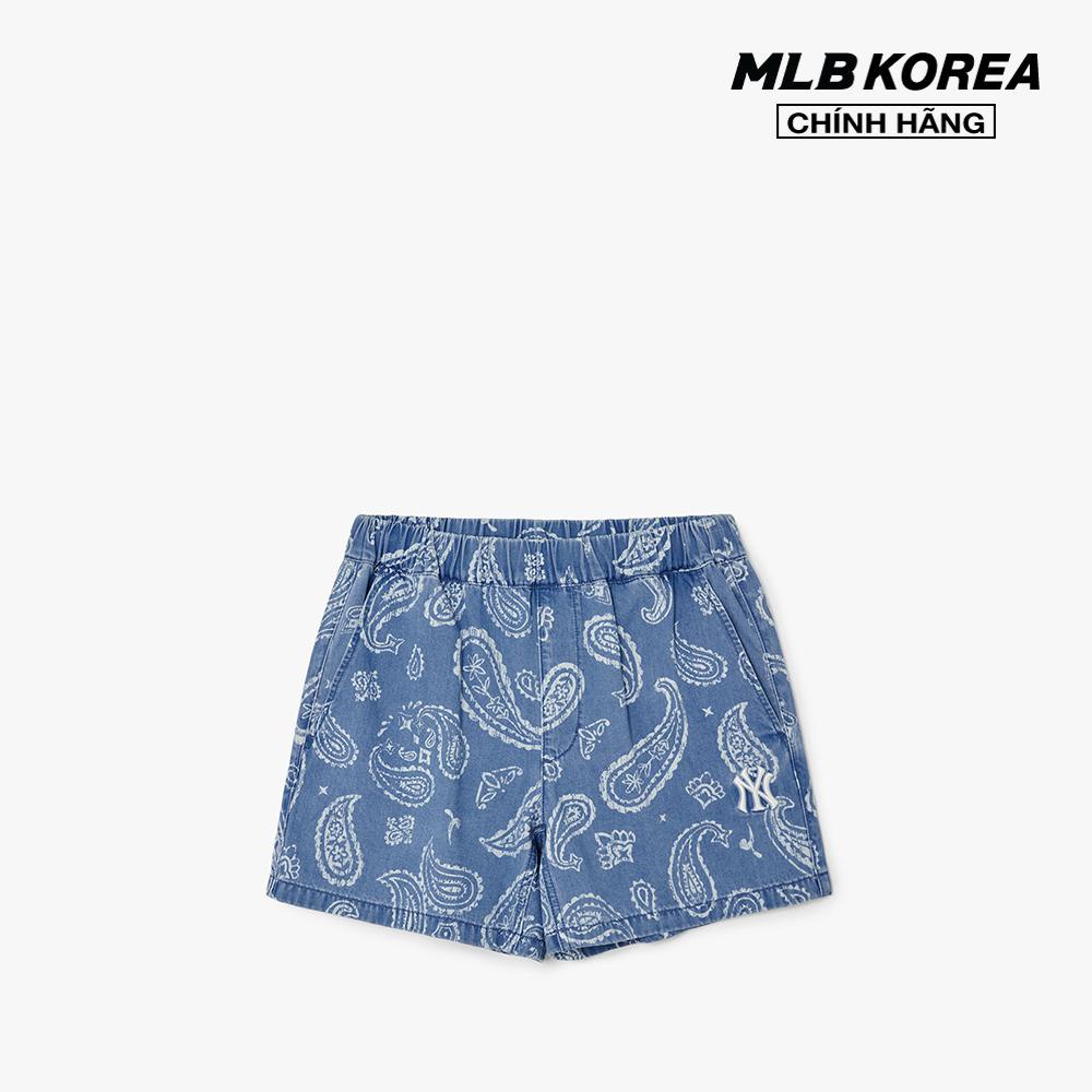 MLB - Quần shorts jeans nữ lưng thun thời trang 3FDPI0133-50SBL