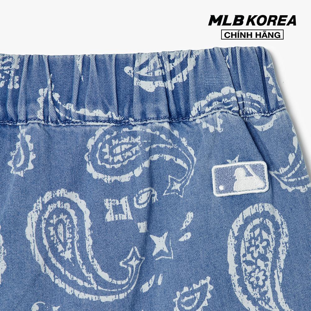 MLB - Quần shorts jeans nữ lưng thun thời trang 3FDPI0133-50SBL