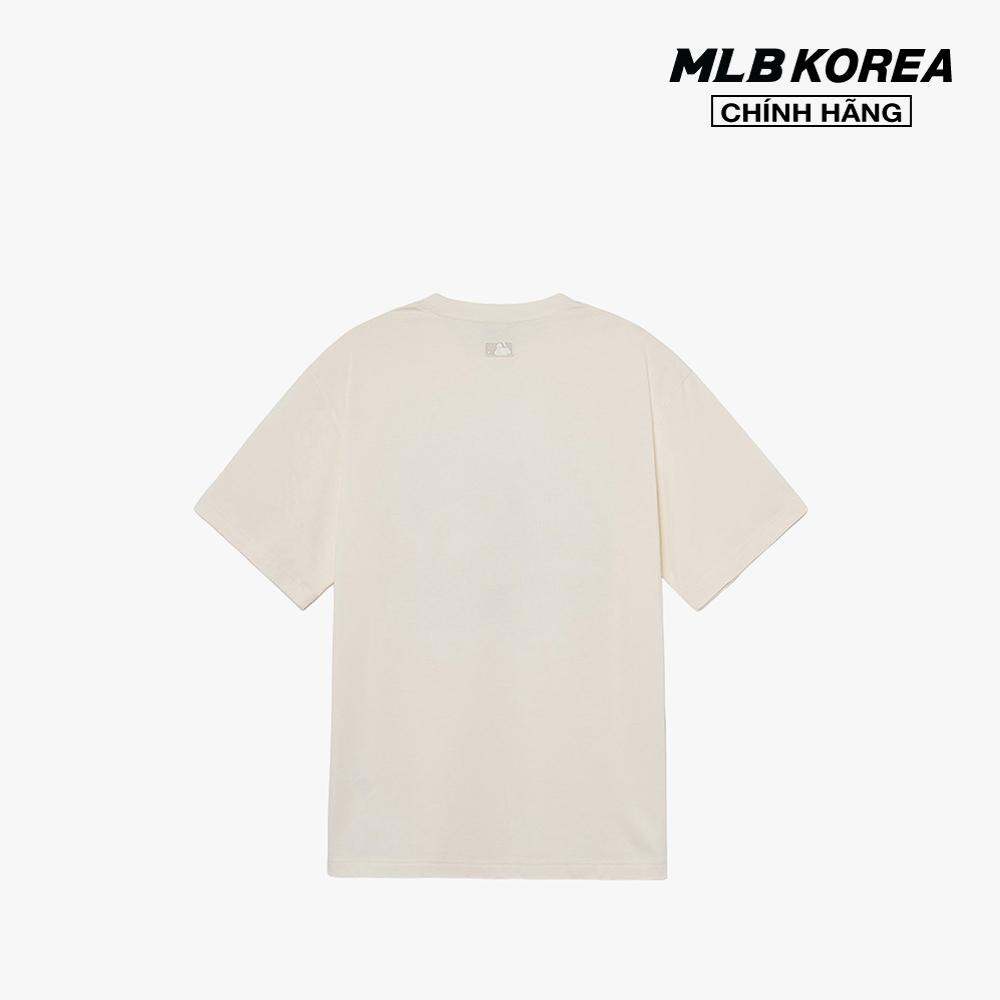 MLB - Áo thun unisex cổ tròn tay ngắn in hình dễ thương 3ATSM1134-43CRS