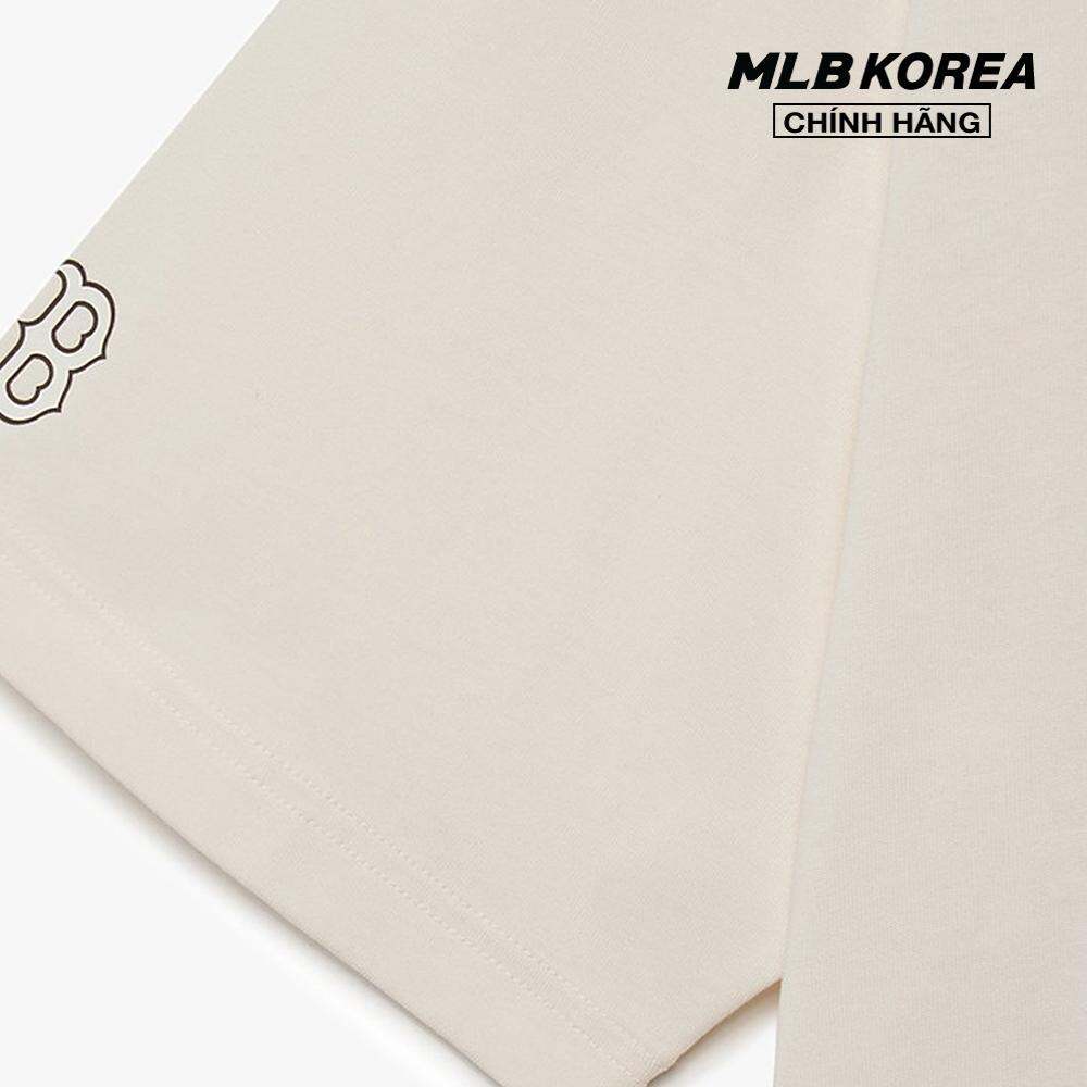 MLB - Áo thun unisex cổ tròn tay ngắn in hình dễ thương 3ATSM1134-43CRS