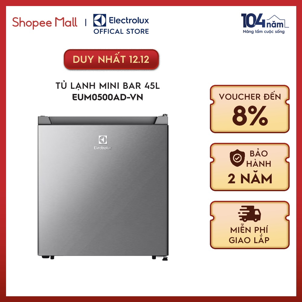 Tủ lạnh mini bar Electrolux UltimateTaste 300 45 lít - EUM0500AD-VN - Ngăn lạnh riêng biệt, thoải mái chứa chai lọ lớn