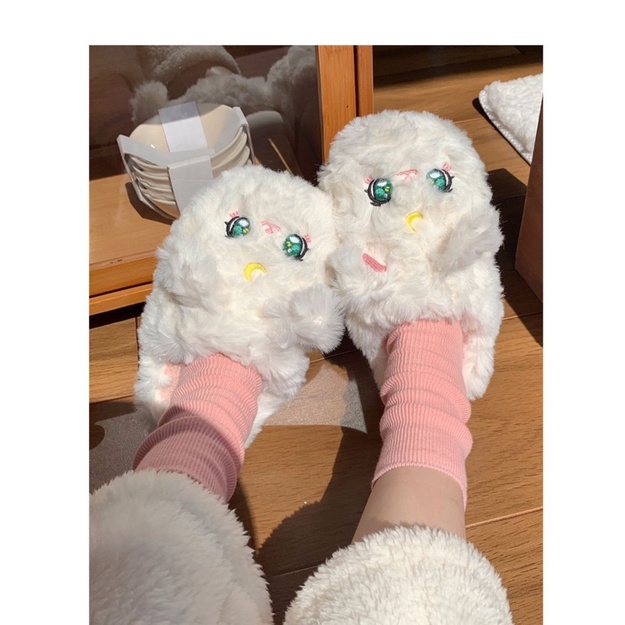 HÀNG LOẠI 1 Dép bông, dép đi trong nhà hình mèo dễ thương