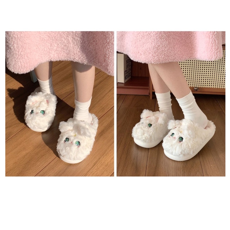 HÀNG LOẠI 1 Dép bông, dép đi trong nhà hình mèo dễ thương