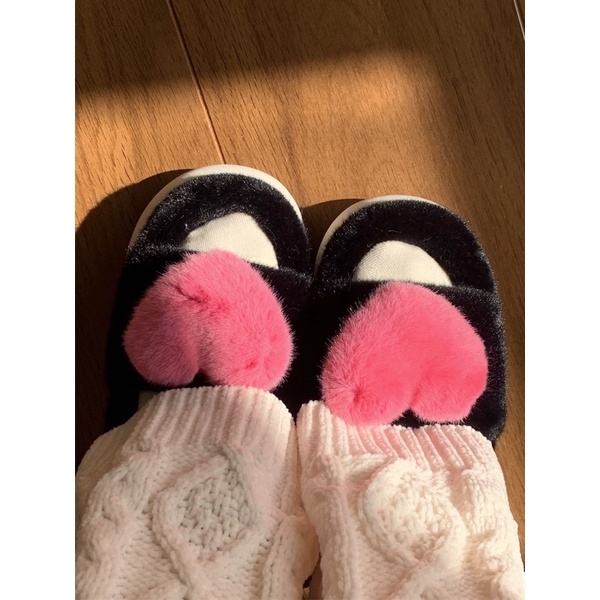 HÀNG LOẠI 1 Dép bông, dép đi trong nhà hình trái tim dễ thương