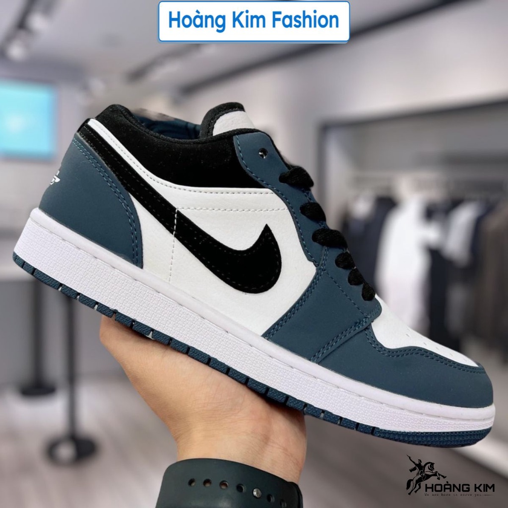 Giày thể thao jd xanh navy cổ thấp ,Giày jordan low 1 xanh than nam nữ