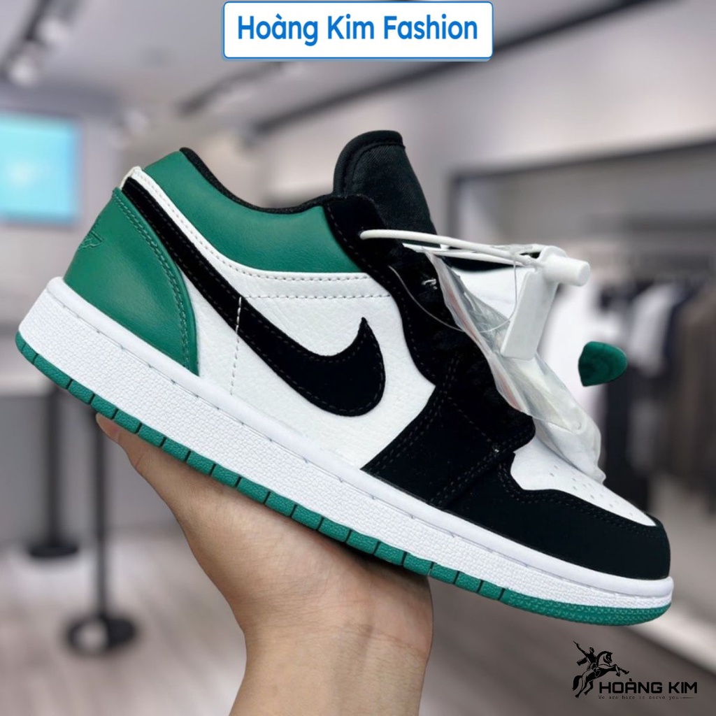 Giày Jordan 1 Low Pine Green, Giày Jordan cổ thấp Gót Xanh Lá Nam Nữ bản S.Cấp full box bill