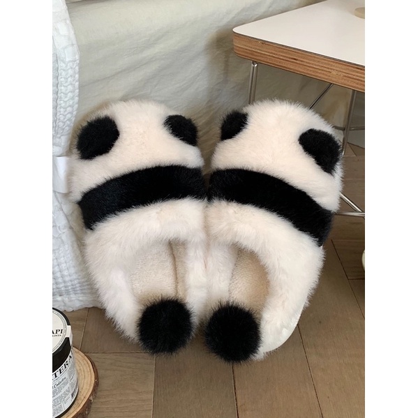 HÀNG LOẠI 1 Dép bông, dép đi trong nhà siêu nhẹ hình gấu trúc dễ thương