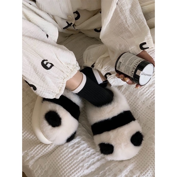 HÀNG LOẠI 1 Dép bông, dép đi trong nhà siêu nhẹ hình gấu trúc dễ thương