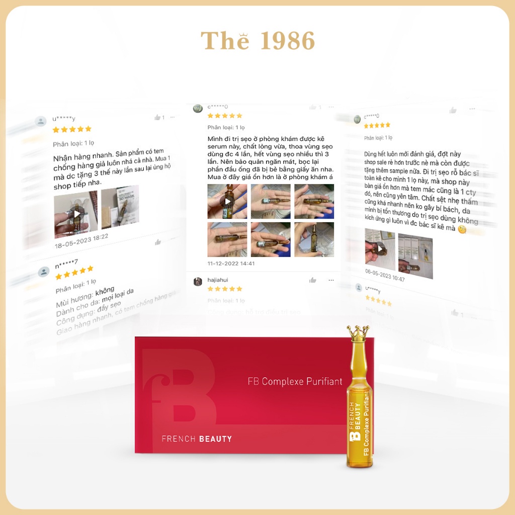 French Beauty - Tinh Chất Serum Tái Tạo, Phục Hồi Sẹo Rỗ, Sẹo Lõm FB Complexe Purifiant