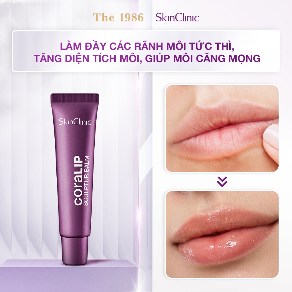 Combo Dưỡng Môi Và Tẩy Tế Bào Chết Môi Skinclinic Pack Coralip 15Ml + New Lip 15Ml
