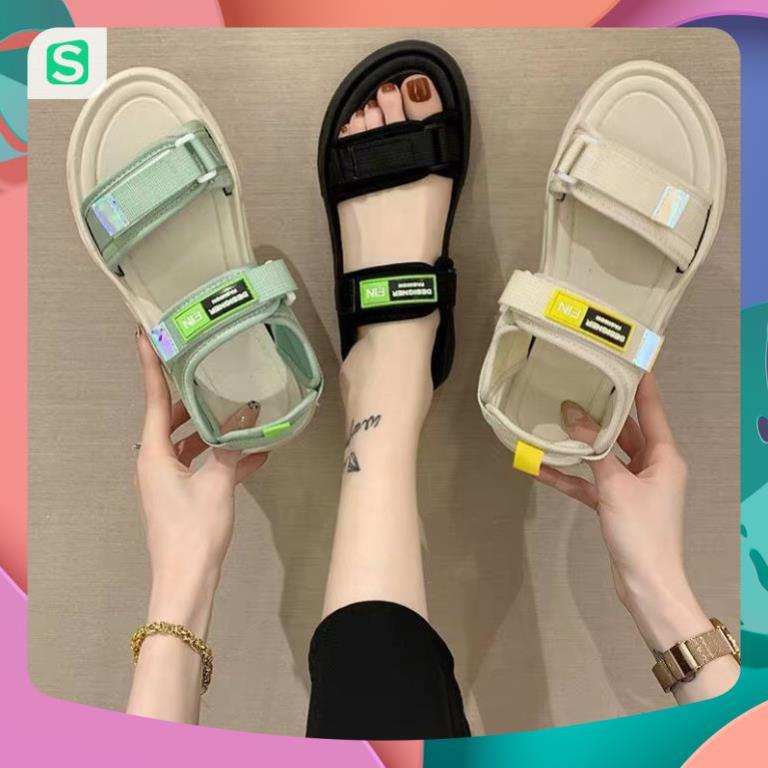 Sandal Nữ Quai Dán FIN Hàn Quốc Quai 3 Màu Hot Trend