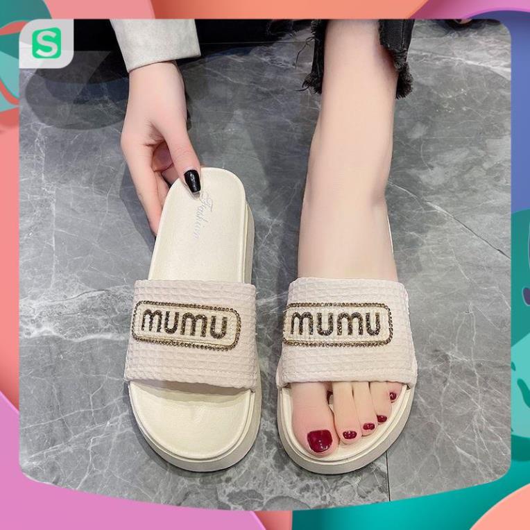 Dép Bánh Mỳ Nữ MUMU Độn Đế Siêu Hót Trends