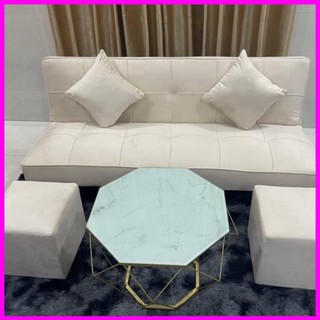 Bộ sofa bed màu kem ,ghế sofa giường nằm 6 món - hàng chuẩn xuất khẩu - bh 12 tháng