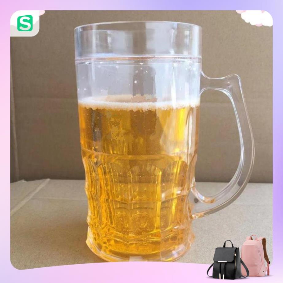 Ly uống bia giả 2 lớp troll Tiktok cốc uống bia giả 2 lớp mẫu mới hàng có sẵn