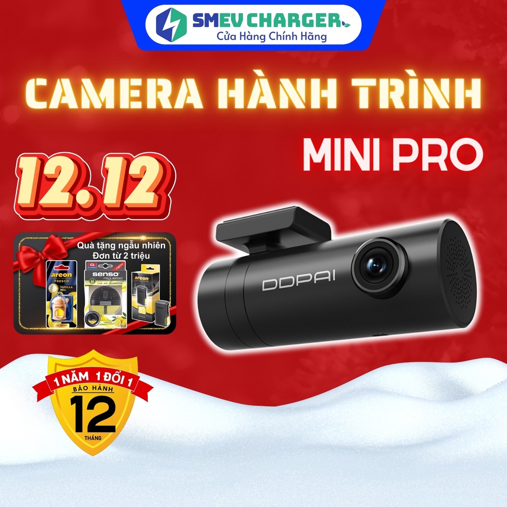 Camera Hành Trình Ô Tô DDPai Mini Pro 2K Kết Nối Wifi Góc rộng 140 độ - SMEV - Hàng chính hãng