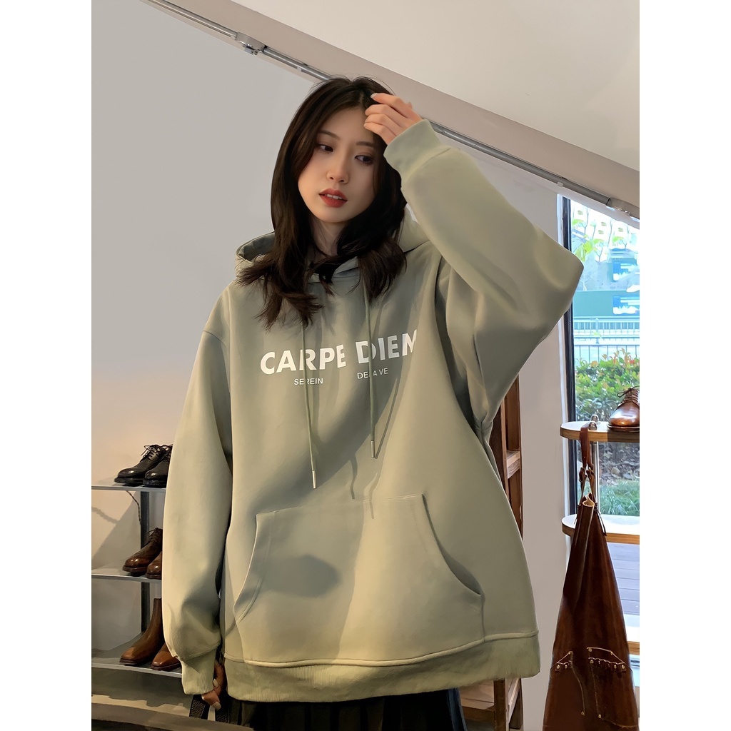 XINH Áo Hoodie Nỉ Ngoại Unisex CARPE DIEM 🦋 Áo Nỉ Nam Nữ Dáng Thụng 2 Màu 🦋 A01 XINH