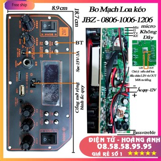 Bo mạch loa keo jbz 0806 - 1006 - 1206 - hàng chính hãng jbz zl- 08.58.58.95.95.