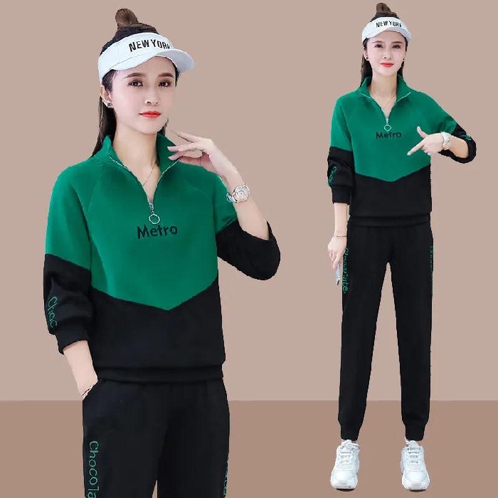 Bộ thể thao trung niên nữ đẹp B94 dài tay, quần áo mặc nhà thời trang đông xuân cho người lớn tuổi, mẹ giá rẻ Bigsize