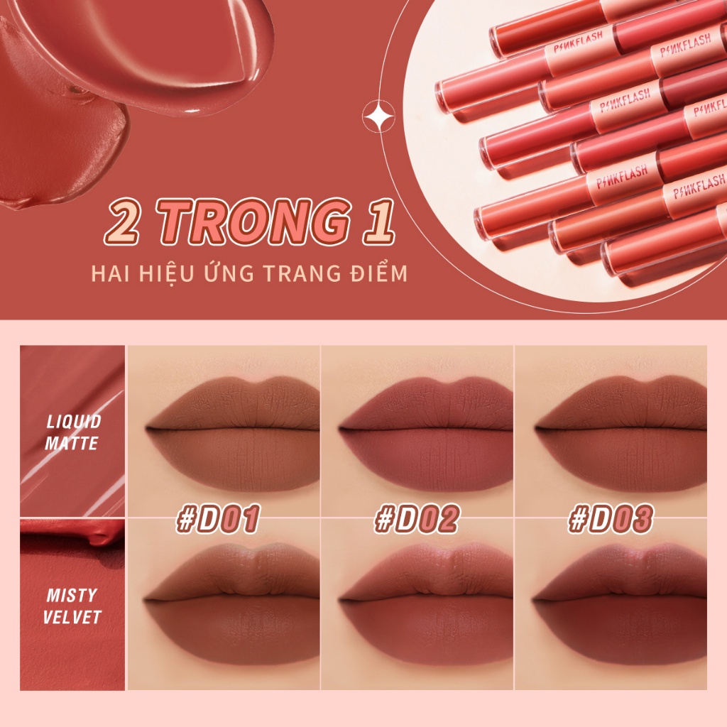 Son Bóng Pinkflash Hai Đầu Duo PF-L13 2.8g