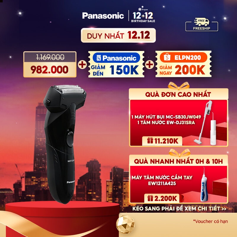 Máy cạo râu Panasonic ES-SL10-K401 - Hàng Chính Hãng - Đen