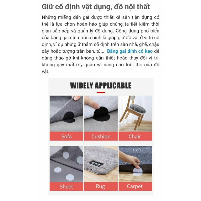 Miếng dán xé bản 5cm có keo sẵn bao gồm 2 mặt nhám và bông dán cố định thảm lót sàn,sàn cốp xe oto