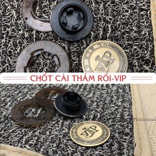 Bộ khuy nút cố định thảm lót sàn ô tô 5D 6D dành cho xe hơi loại bọc sắt chắc chắn sang trọng cao cấp