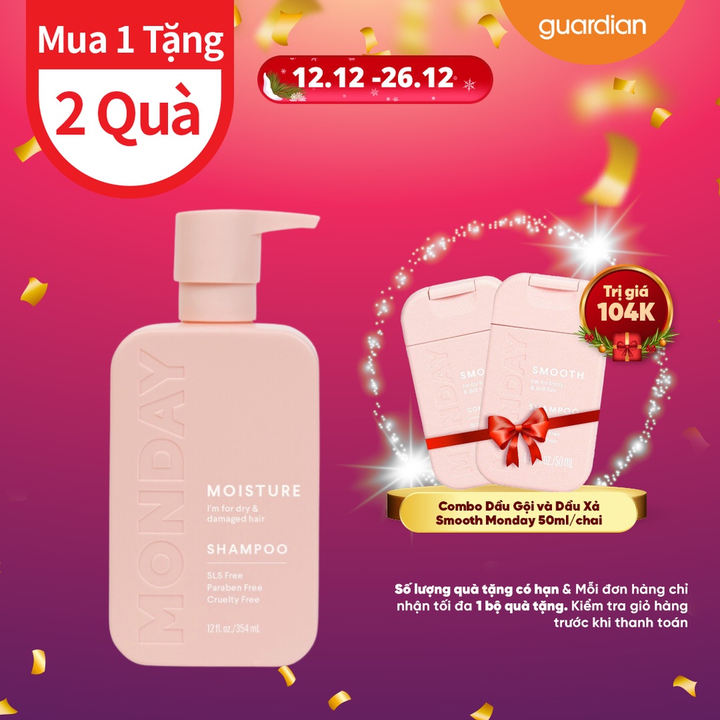 Dầu Gội Monday Moisture Dành Cho Tóc Khô Và Hư Tổn 354ml