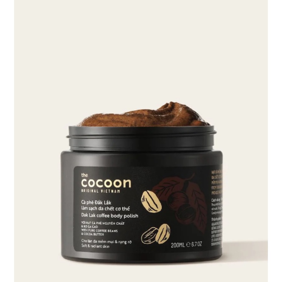 Cà phê Đắk lắk làm sạch da chết Cocoon 200ml