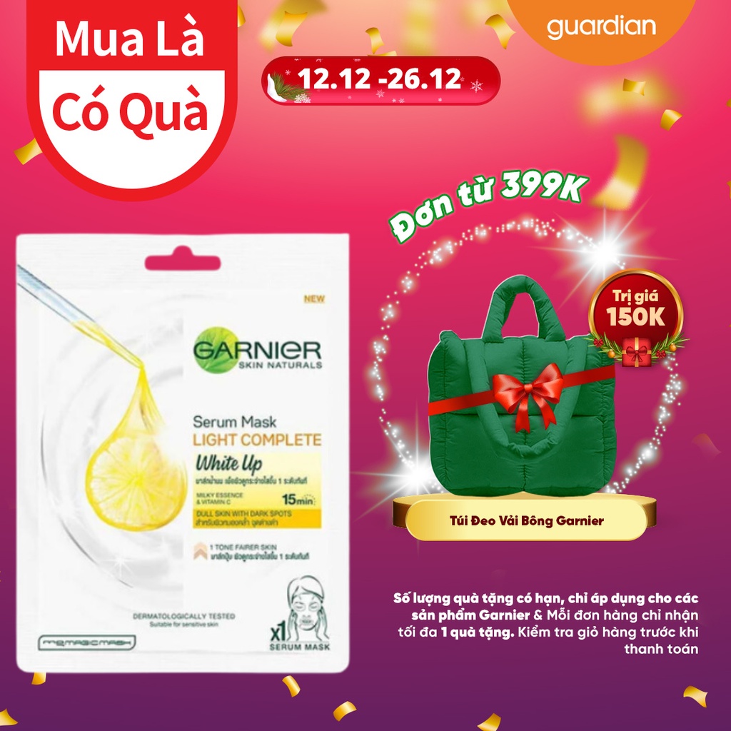 Mặt Nạ Tinh Chất Sữa Tươi Và Vitamin C Sáng Mượt Da Light Complete White Up Serum Mask GARNIER 28Gr