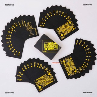 Bộ bài tây poker đen đỏ thời thượng bằng nhựa pvc chống giột nước chống gãy bài - bài chơi tú lơ khơ