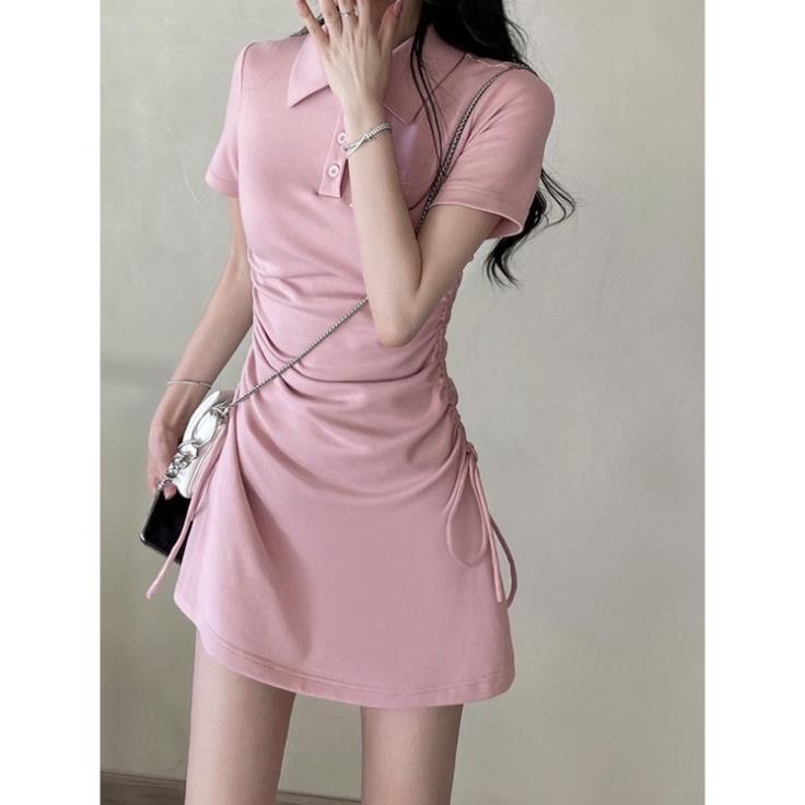 HOT Đầm Polo Body Dây Rút Hông Cộc Tay Dáng Ôm 3 Màu VA02 hot