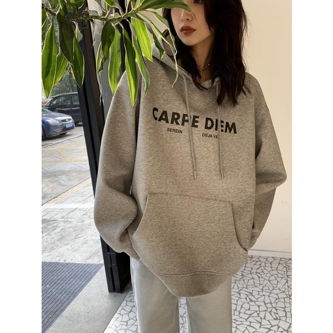 XINH Áo Hoodie Nỉ Ngoại Unisex CARPE DIEM 🦋 Áo Nỉ Nam Nữ Dáng Thụng 2 Màu 🦋 A01 XINH