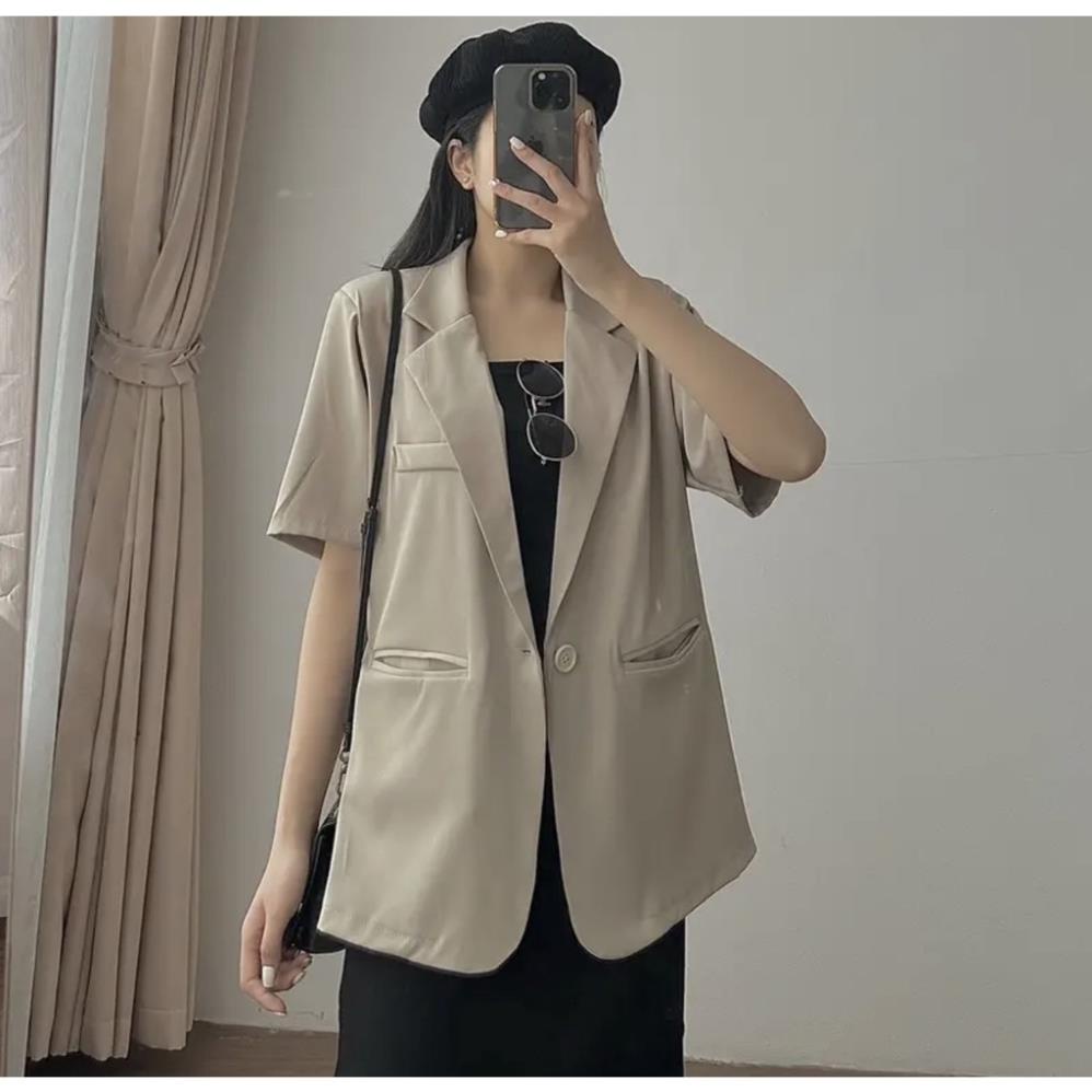 XINH Áo Blazer ngắn tay thời trang Hàn Quốc dễ phối đồ Ulzzang Style AoBlazeA06 XINH