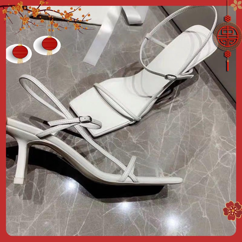 Sandal quai mảnh 7p gót cao cấp BBS22
