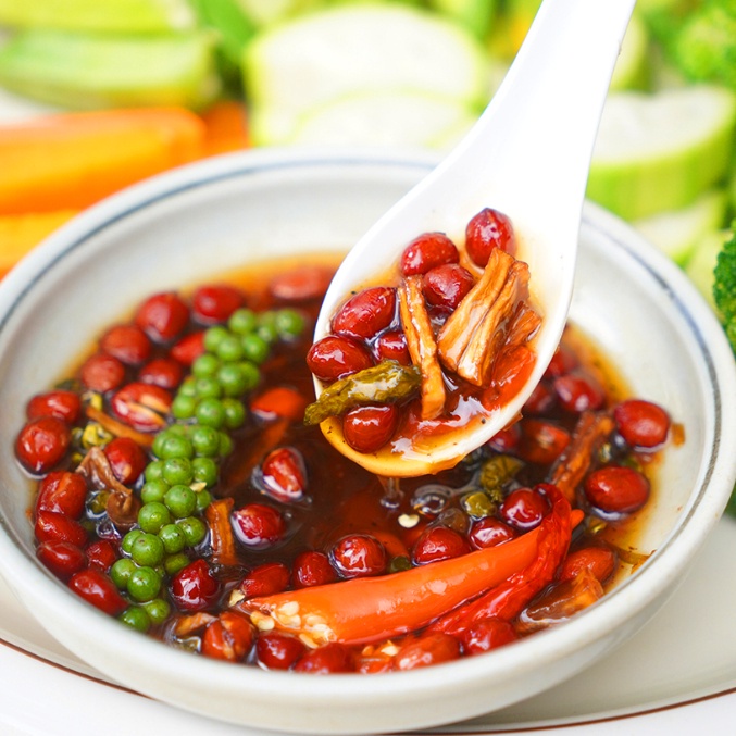 Kho quẹt Nấm chay Thích Cay, chấm rau củ, ăn cơm nóng, chay mặn đều dùng được