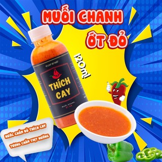 Muối chanh ớt đỏ Thích Cay 120ml chấm thịt nướng