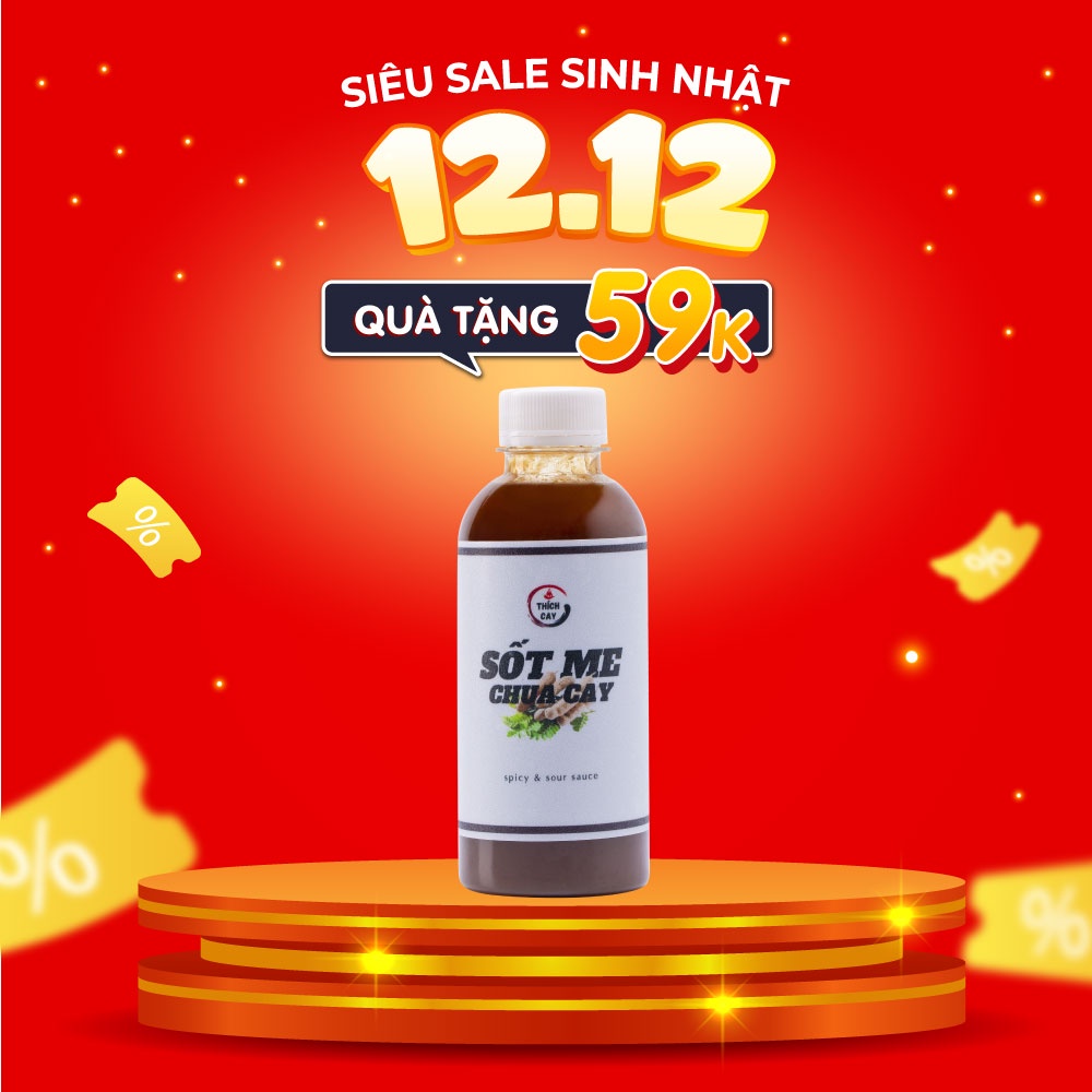 Sốt me chua cay Thích cay, xào cút lộn, ốc, hải sản 250ml