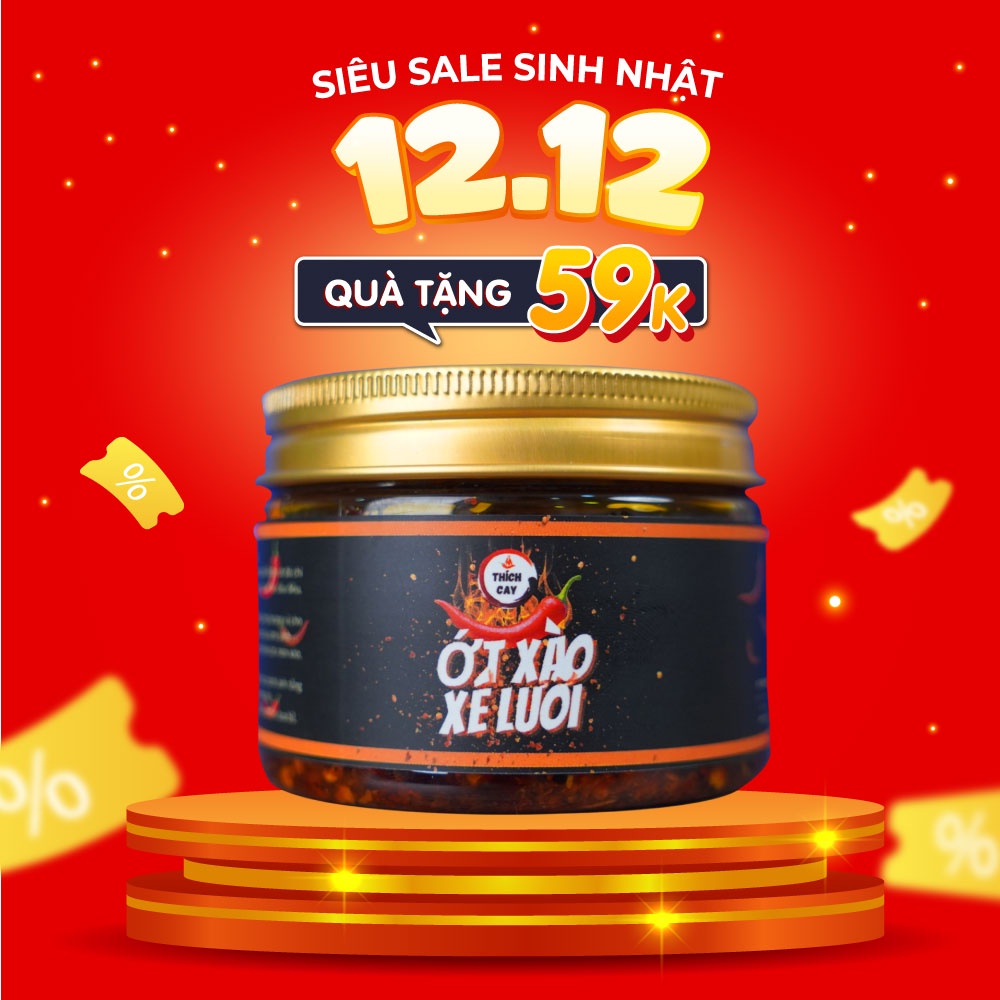 Ớt xào xé lưỡi Thích Cay 150g đa dụng cho các tín đồ mê ăn cay, dùng trong nhiều món ăn hàng ngày
