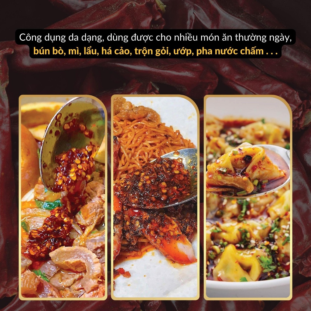 Ớt xào xé lưỡi Thích Cay 150g đa dụng cho các tín đồ mê ăn cay, dùng trong nhiều món ăn hàng ngày